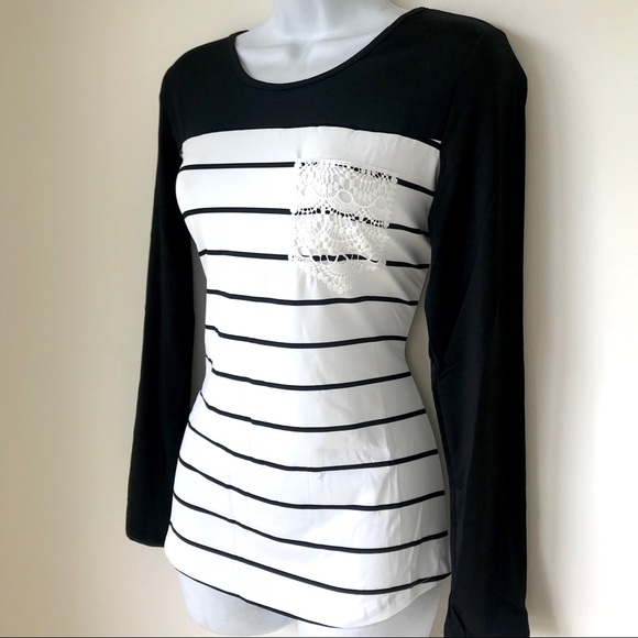 NWT Womens Striped LS Crew Neck Light Weight Shirt - Picture 3 of 8